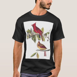T-shirt Tableau vintage Audubon Cardinal du Nord