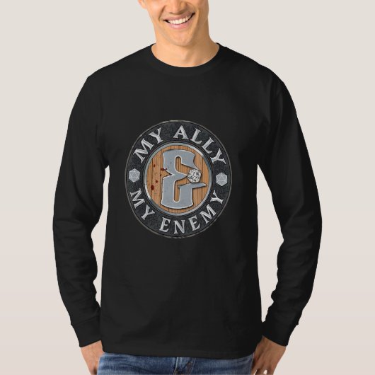 T-shirt Tablette de jeu RPG Mon Ally Enemy Dice (Devant)