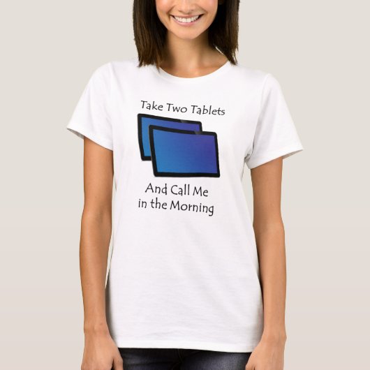 T-shirt Tablettes informatiques - Prendre deux (Devant)