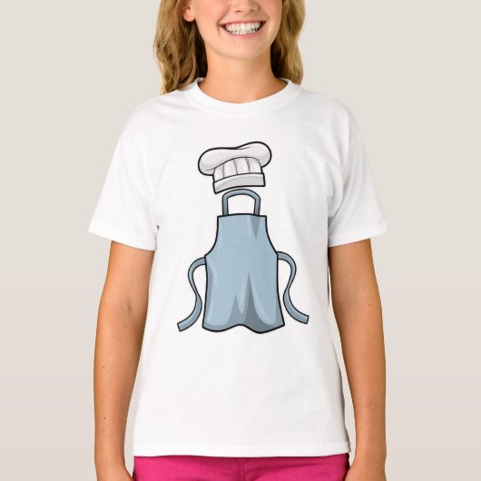 T-shirt tablier de cuisine et casquette de Cuisine (Devant)