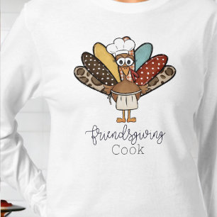 T-shirt Tablier de cuisson de dinde Friendsgiving drôle
