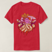 T-shirt Tabouret saphphe Grenouille Handicap Champignons (Design devant)