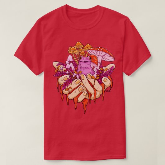 T-shirt Tabouret saphphe Grenouille Handicap Champignons (Design devant)
