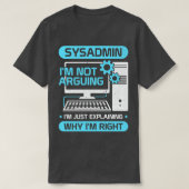 T-shirt Tâche Administrateur système amusant Sysadmin Cade (Design devant)