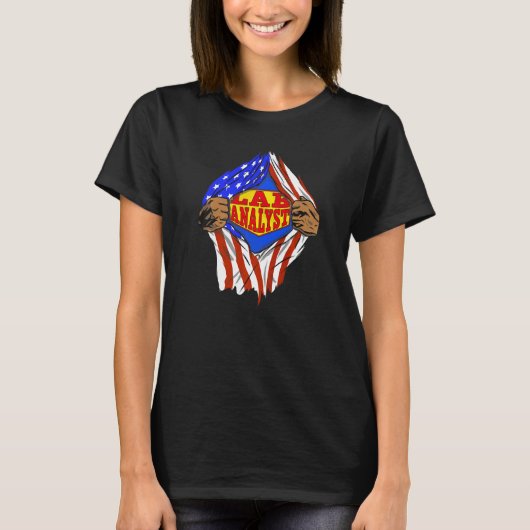 T-shirt Tâche de héros Super Lab Analyst (Devant)