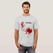 T-shirt Tache de sang drôle Impecable (Devant entier)