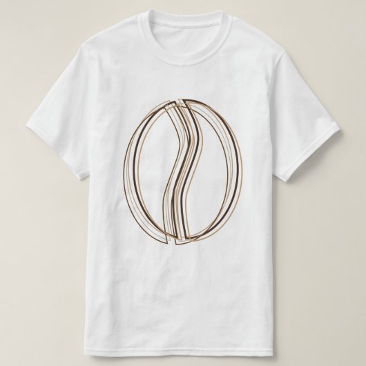 T-shirt tache floue de grain de café (Design devant)