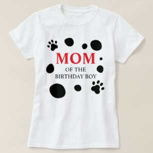T-shirt Taches de dalmatien MAMAN de la fille/du garçon d'