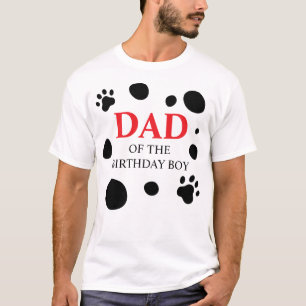 T-shirt Taches de dalmatien Papa du garçon/fille d'anniver