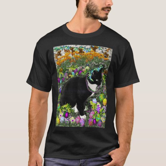 T-shirt Taches de rousseur, chat de Tux, dans la chasse (Devant)