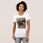 T-shirt Taches de rousseur dans les papillons - chat de (Devant entier)