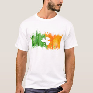 T-shirt Taches de rousseur Encre Trèfles Chanceux