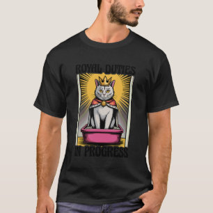 T-shirt Tâches Royales En Cours Amateur De Chat Bac à Liti