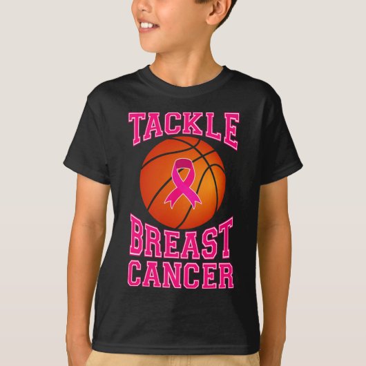 T-shirt Tacker Basketball rose Ribbon Cancer du sein Prix (Devant)