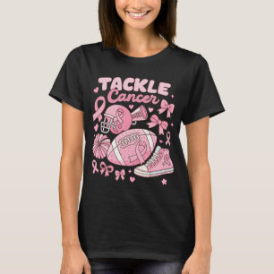 T-shirt Tackle Cancer du Sein Ruban Rose Football