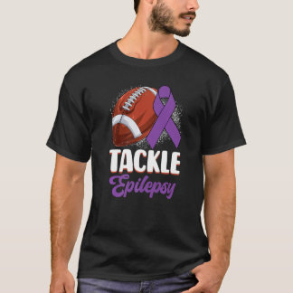 T-shirt Tackle Epilepsy Awareness Day Warrior Football Pur