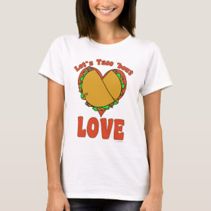 T-shirt Taco Bout Love Drôle Cartoon Alimentaire Slogan