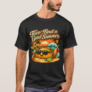 T-shirt Taco ’Bout un Bon Été Rétro Plage Taco Drôle Su