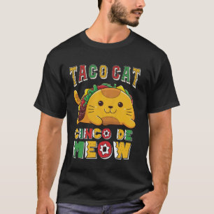T-shirt Taco Cat Cinco De Meow Drôle Cinco De Mayo Pour Ho