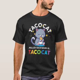 T-shirt Taco Cat Écrit À L'envers Est Tacoca Garçons Jeune