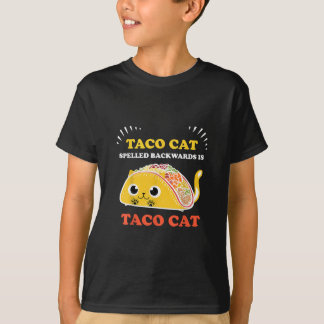 T-shirt Taco Chat Écrit À L'Arrière Est Taco Chat
