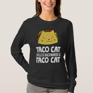 T-shirt Taco Chat Écrit À L'Arrière Est Taco Chat