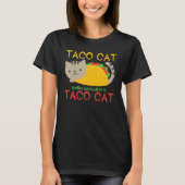 T-shirt Taco Chat Écrit À L'Arrière Est Taco Humour Chat (Devant)