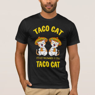 T-shirt Taco Chat Épelé à l'Envers Drôle Cinco de Mayo