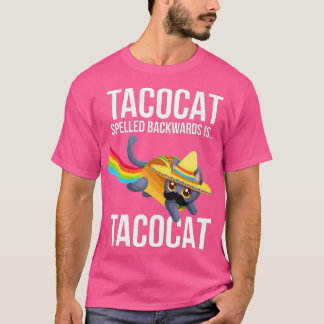 T-shirt Taco Chat épelé à l'envers Palindrome - Chat drôle