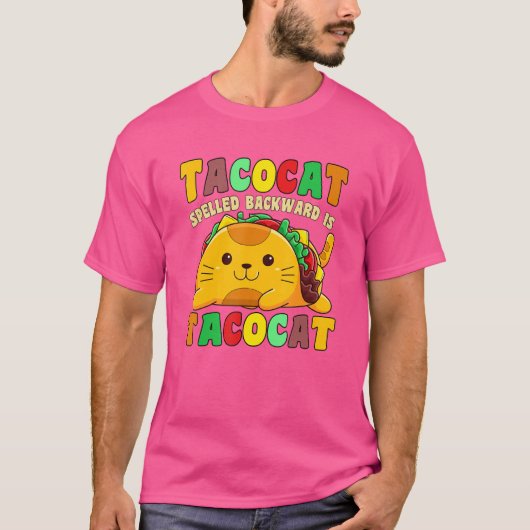 T-shirt Taco Chat Spiré En Arrière Est Tacocat Mexicain (Devant)