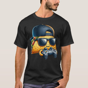 T-shirt Taco Cool Jouant à des Jeux Vidéo. Drôles de Jeux