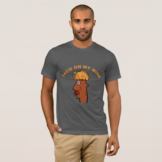 T-shirt Taco Head, modifier le texte, (Devant entier)