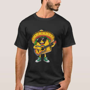 T-shirt Taco Joue De La Guitare Cinco de Mayo Drôle Mexica
