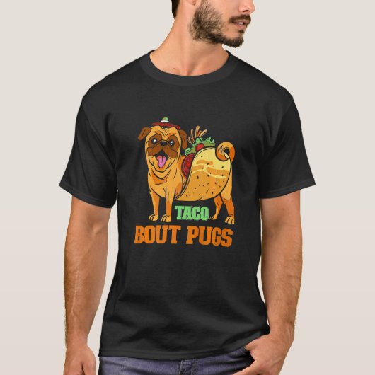 T-shirt Taco Pug Pun (Devant)