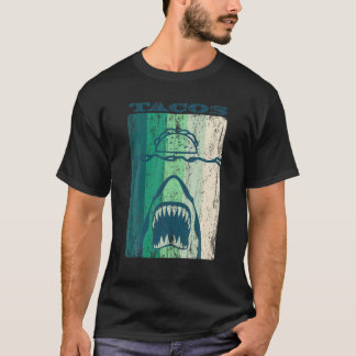 T-shirt TACO SHARK VINTAGE Funny Taco Lover Mardi F