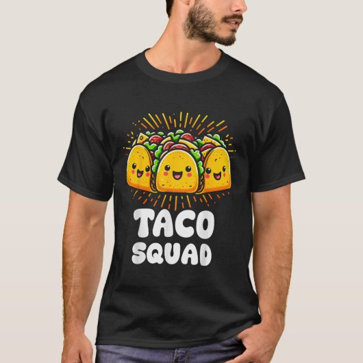 T-shirt Taco Squad Funny Fiesta Group Conception alimentai (Devant)