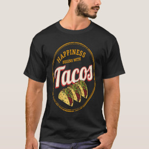 T-shirt Taco Tortilla Retro Snack Vintage Street Food Gour