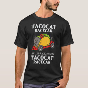 T-shirt Tacocat Course Spelled à l'envers Taco Joli Chat