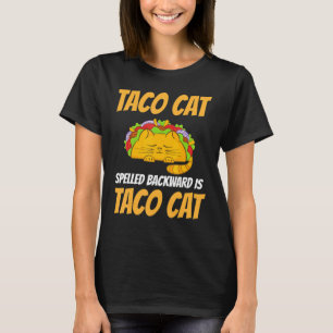 T-shirt Tacocat Écrit À L'Arrière Est Taco Cat 1