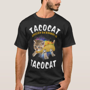 T-shirt Tacocat Écrit À L'Arrière Est Tacocat Tee Cat Et T