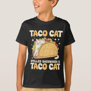 T-shirt Tacocat Écrit à l'Envers Taco Chat Mexicain
