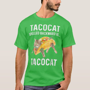 T-shirt Tacocat Écrit En Arrière Est Tacocat Love Chat Et 