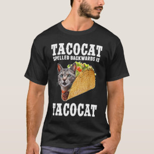 T-shirt Tacocat épelé à l'envers est Tacocat Chat Tacos