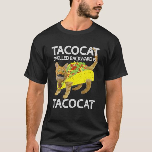 T-shirt Tacocat Funny Chat Taco Lover Tee Kitty Tacos (Devant)