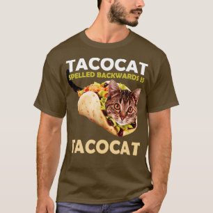T-shirt Tacocat Taco Maigre Drôle Taco Cat Écrit En Arrièr