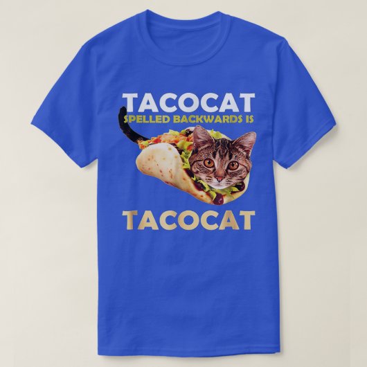 T-shirt Tacocat Taco Mignonne Drôle Taco Cat Écrit À L'Arr (Design devant)