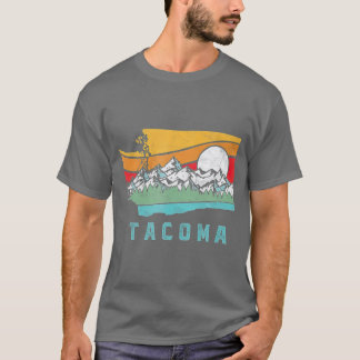 T-shirt Tacoma Washington Outdoors Monts Rétro