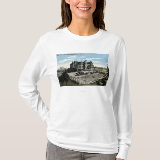 T-shirt Tacoma, Washington - vue de lycée (Devant)