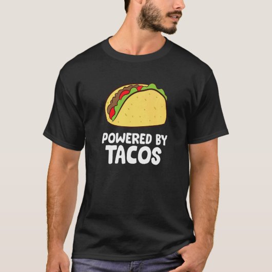 T-shirt Tacos Alimenté Par Tacos Mexicain Cinco De Mayo (Devant)