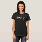 T-shirt Tacos Curly Retriever Heartbeat Chien (Devant entier)